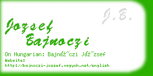 jozsef bajnoczi business card